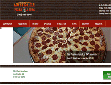 Tablet Screenshot of lovettsvillepizza.com